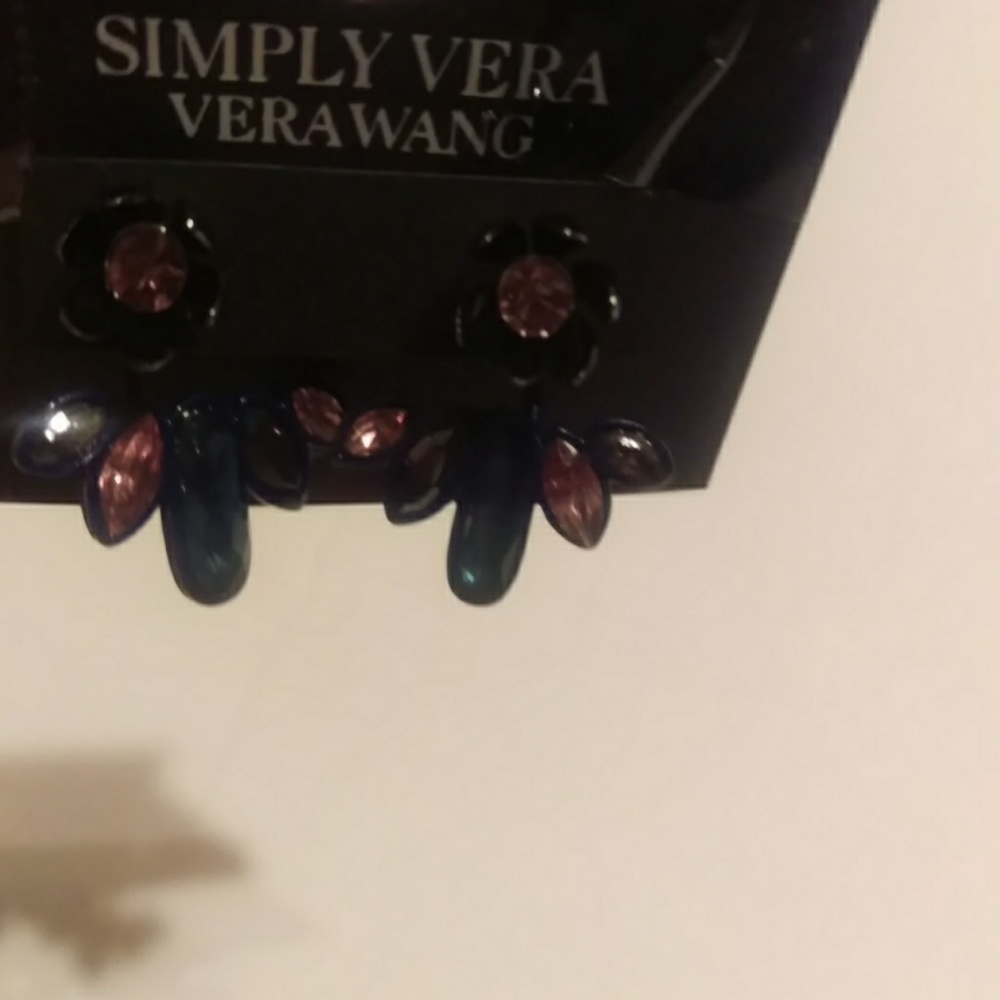 Simply Vera Wang bling flower colorful earings - Picture 4 of 6